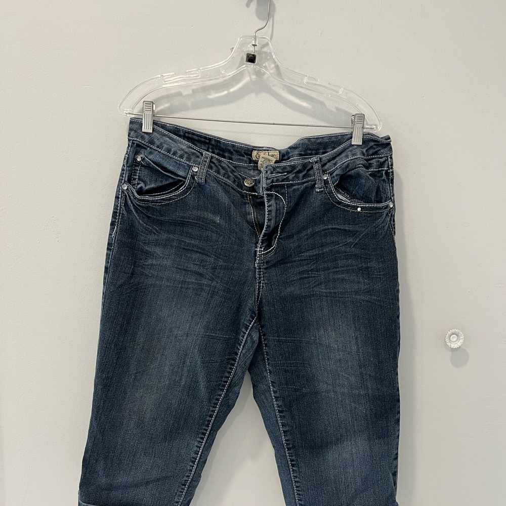 Earl Jeans Blue Straight Leg Denim Capri